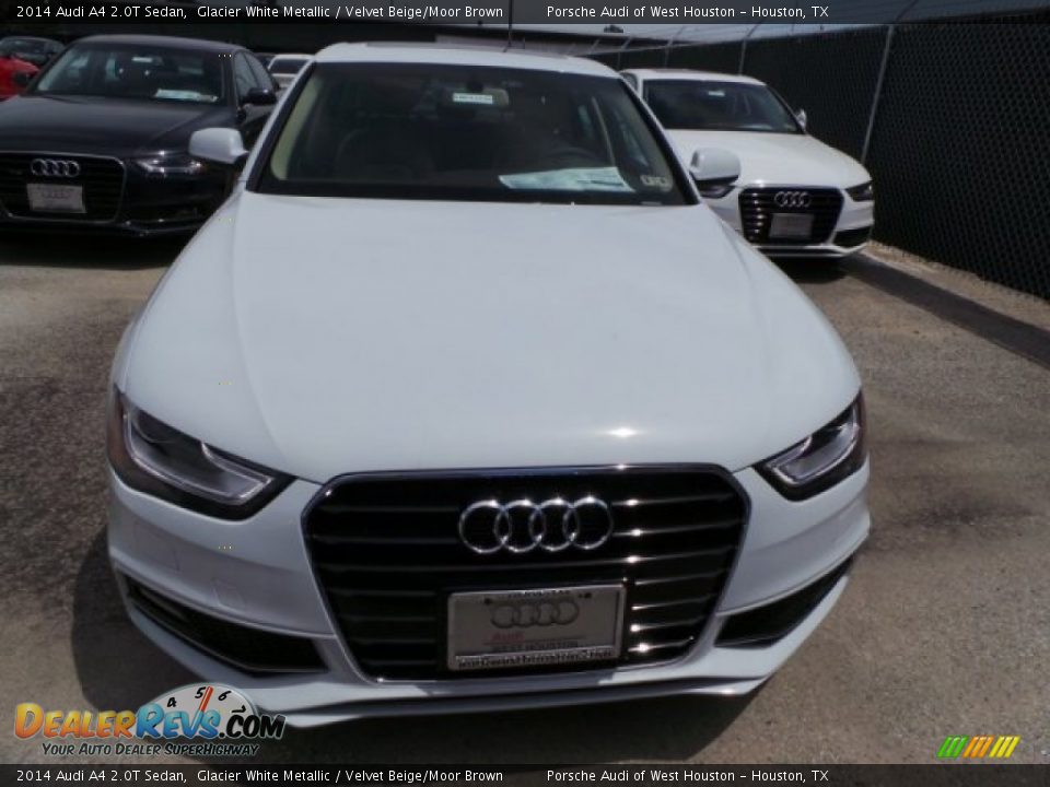 2014 Audi A4 2.0T Sedan Glacier White Metallic / Velvet Beige/Moor Brown Photo #2