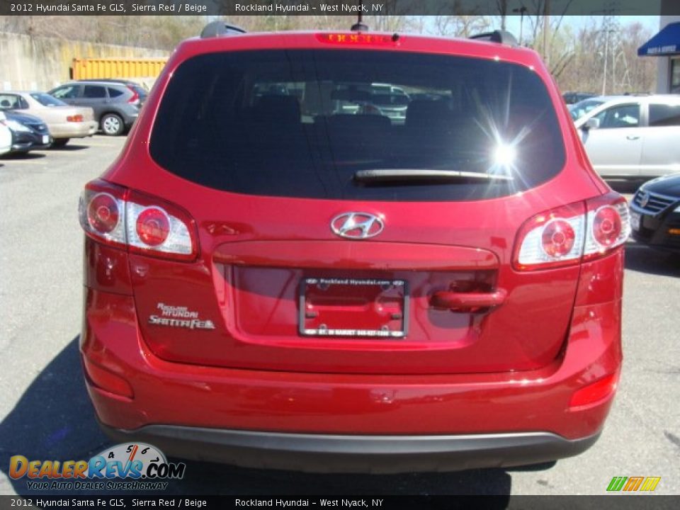 2012 Hyundai Santa Fe GLS Sierra Red / Beige Photo #5