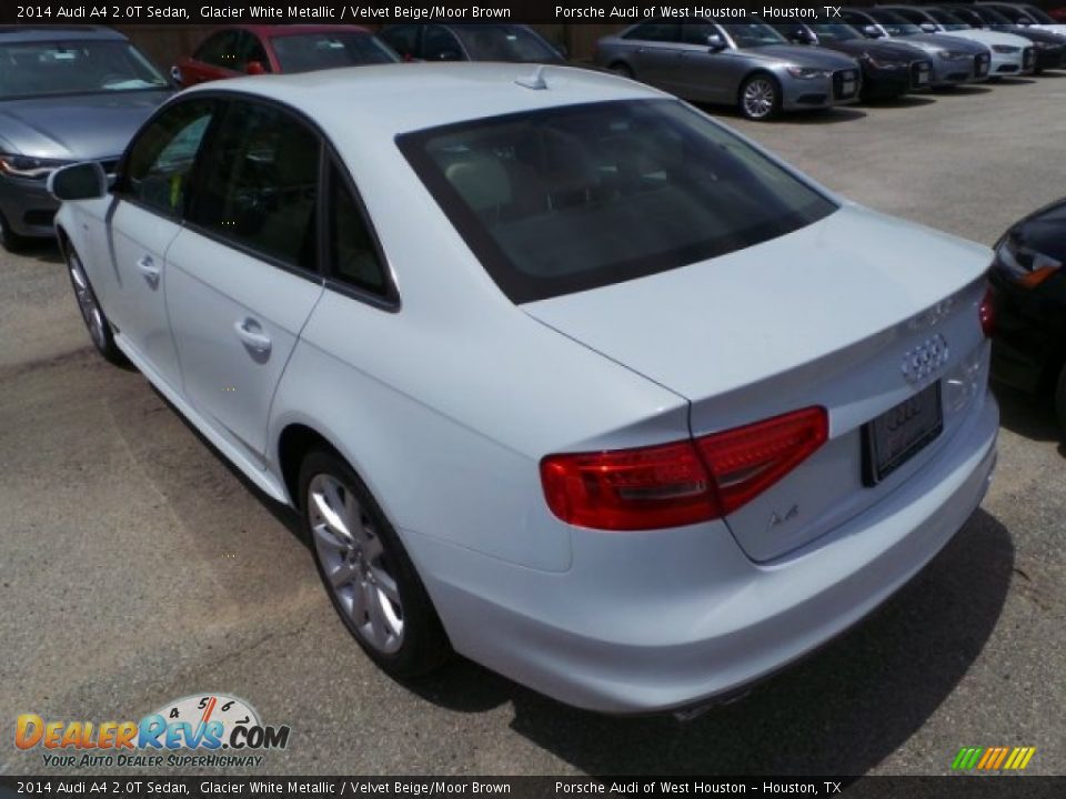 2014 Audi A4 2.0T Sedan Glacier White Metallic / Velvet Beige/Moor Brown Photo #5