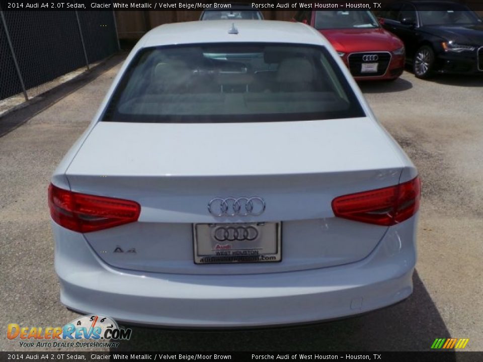 2014 Audi A4 2.0T Sedan Glacier White Metallic / Velvet Beige/Moor Brown Photo #6