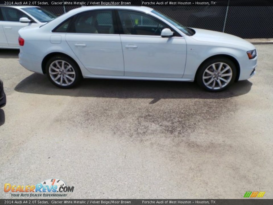 2014 Audi A4 2.0T Sedan Glacier White Metallic / Velvet Beige/Moor Brown Photo #8