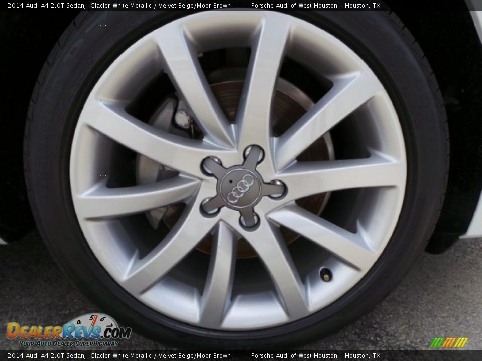2014 Audi A4 2.0T Sedan Glacier White Metallic / Velvet Beige/Moor Brown Photo #9