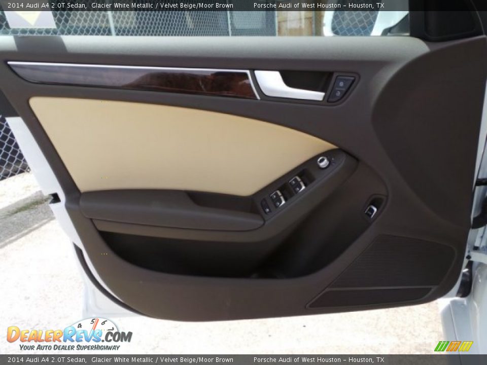 2014 Audi A4 2.0T Sedan Glacier White Metallic / Velvet Beige/Moor Brown Photo #10