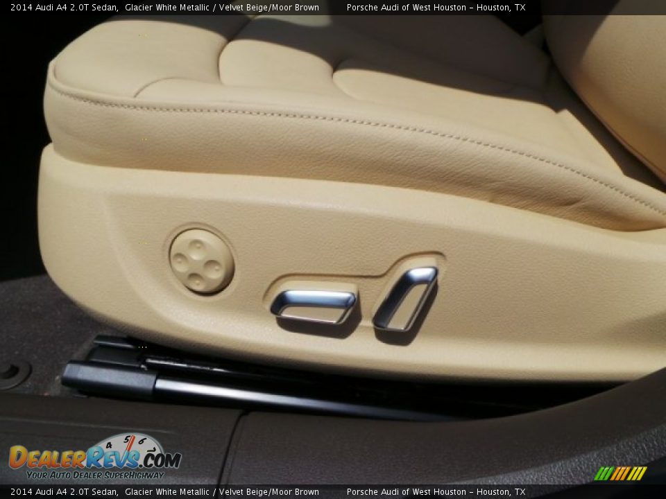 2014 Audi A4 2.0T Sedan Glacier White Metallic / Velvet Beige/Moor Brown Photo #13