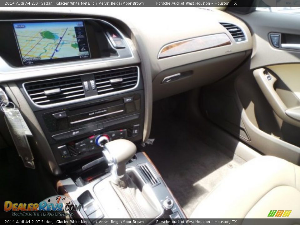 2014 Audi A4 2.0T Sedan Glacier White Metallic / Velvet Beige/Moor Brown Photo #14