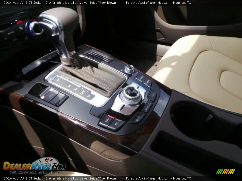 2014 Audi A4 2.0T Sedan Glacier White Metallic / Velvet Beige/Moor Brown Photo #15