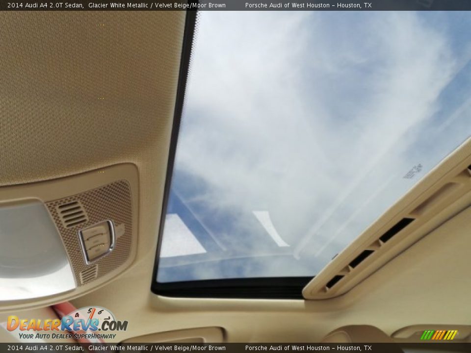 2014 Audi A4 2.0T Sedan Glacier White Metallic / Velvet Beige/Moor Brown Photo #16