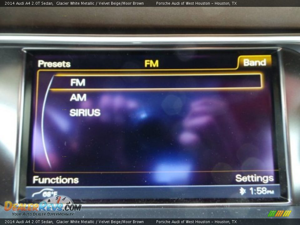 2014 Audi A4 2.0T Sedan Glacier White Metallic / Velvet Beige/Moor Brown Photo #19