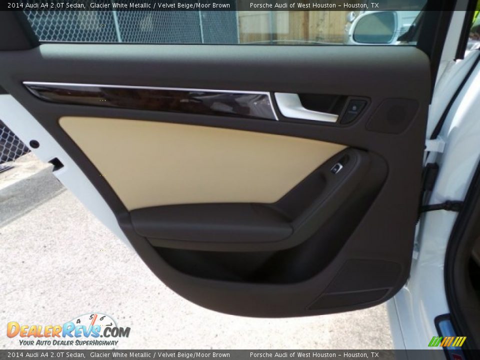 2014 Audi A4 2.0T Sedan Glacier White Metallic / Velvet Beige/Moor Brown Photo #23