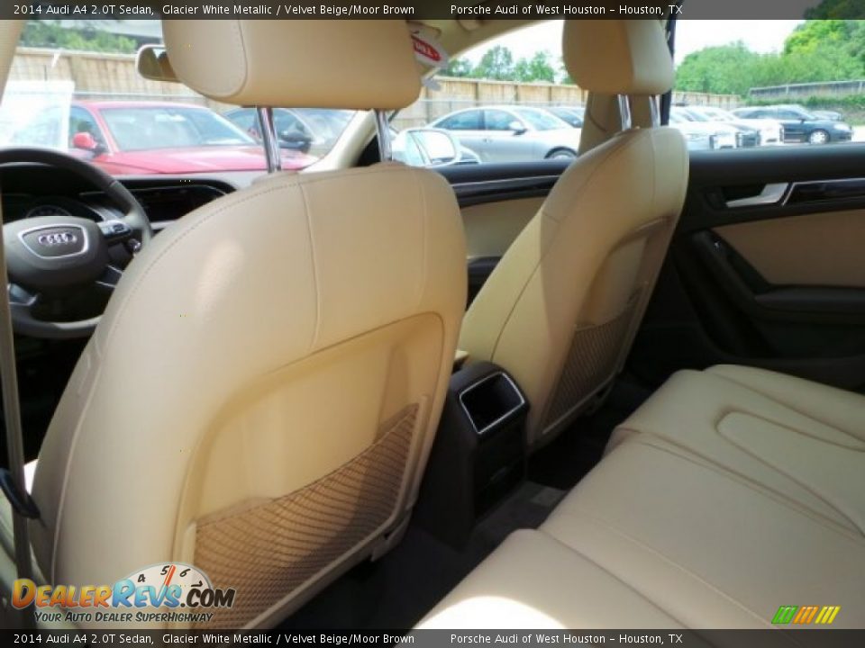 2014 Audi A4 2.0T Sedan Glacier White Metallic / Velvet Beige/Moor Brown Photo #24