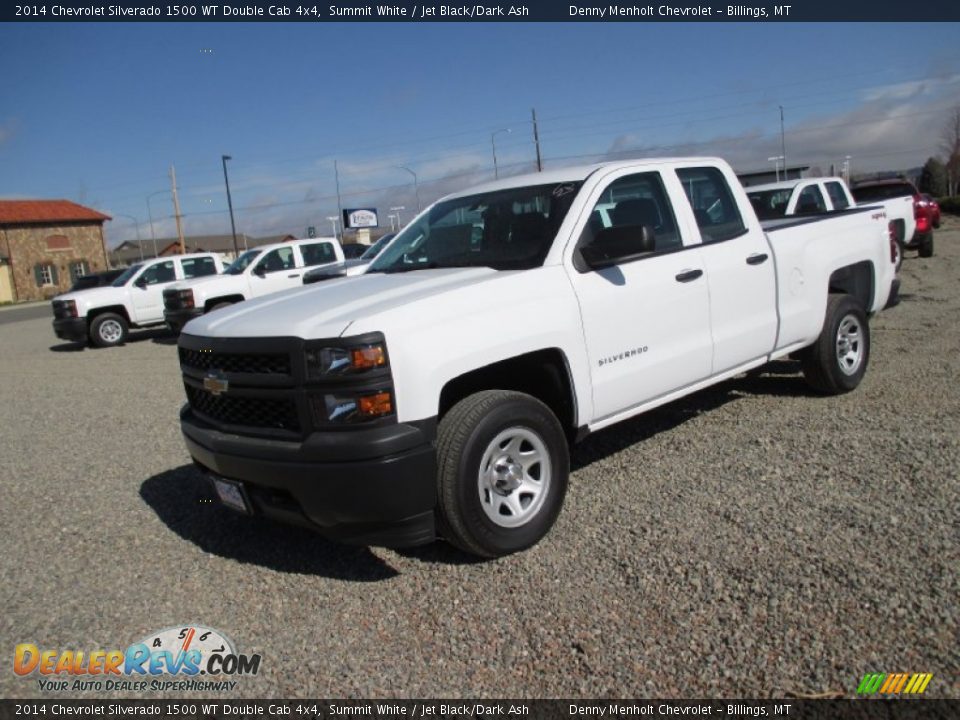 2014 Chevrolet Silverado 1500 WT Double Cab 4x4 Summit White / Jet Black/Dark Ash Photo #2