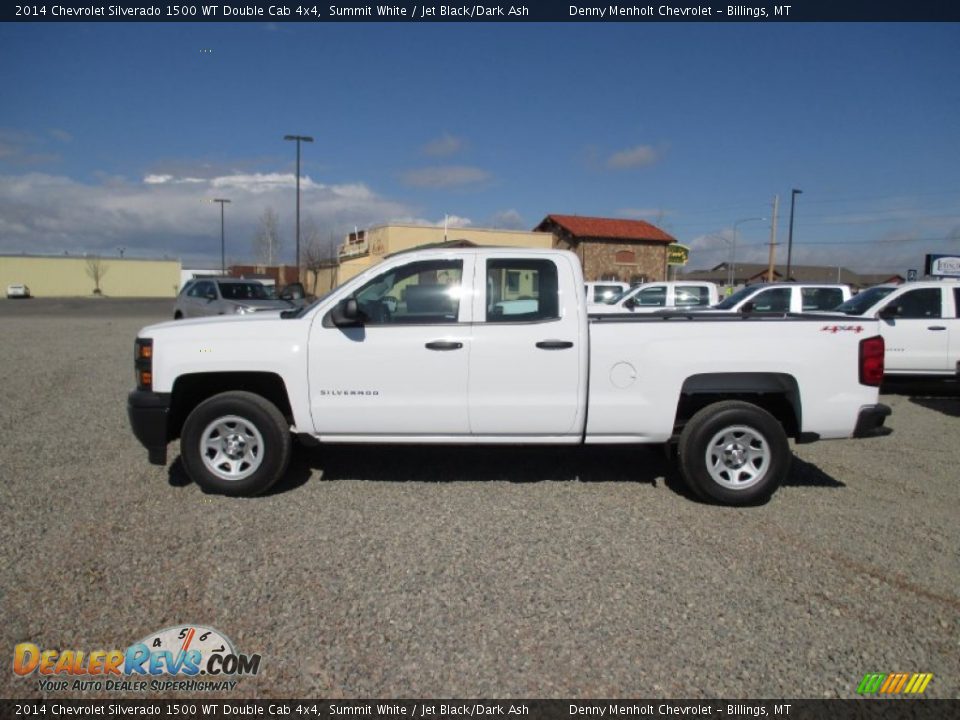 2014 Chevrolet Silverado 1500 WT Double Cab 4x4 Summit White / Jet Black/Dark Ash Photo #3