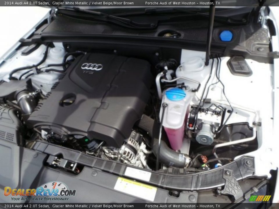 2014 Audi A4 2.0T Sedan Glacier White Metallic / Velvet Beige/Moor Brown Photo #30