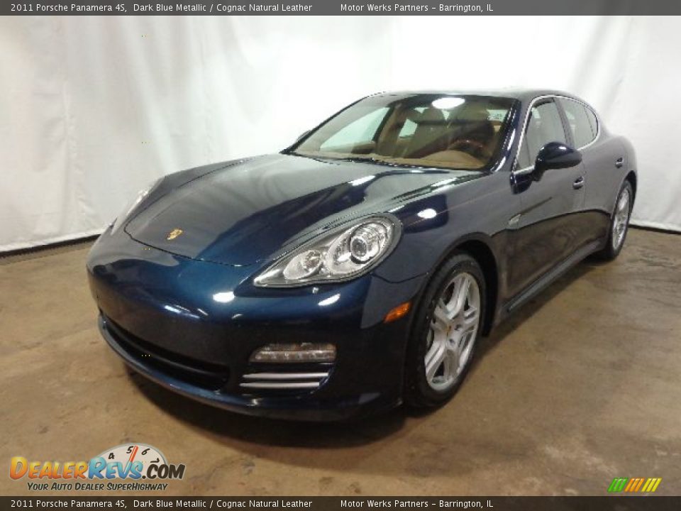 2011 Porsche Panamera 4S Dark Blue Metallic / Cognac Natural Leather Photo #3