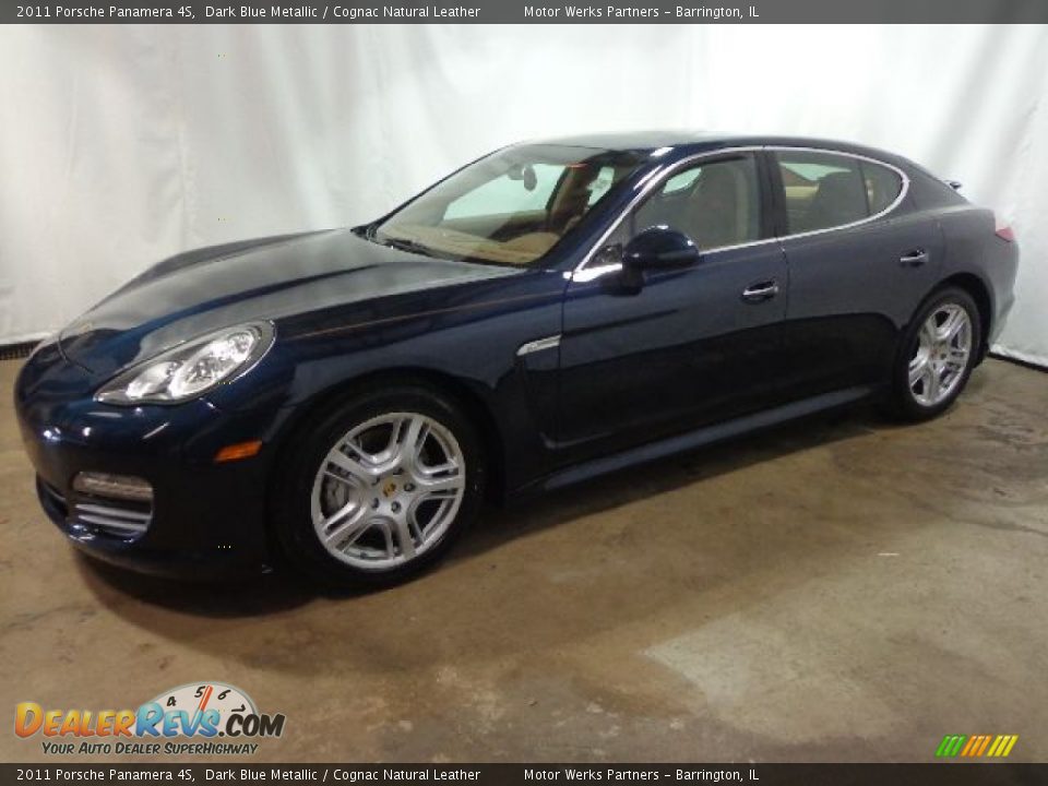 2011 Porsche Panamera 4S Dark Blue Metallic / Cognac Natural Leather Photo #4