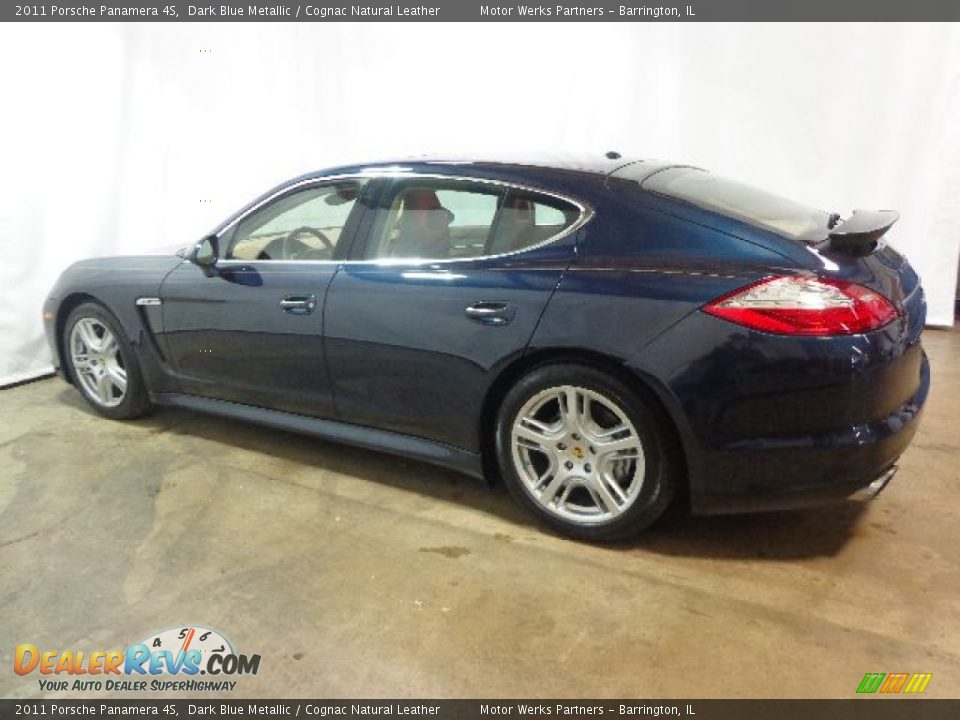 2011 Porsche Panamera 4S Dark Blue Metallic / Cognac Natural Leather Photo #13