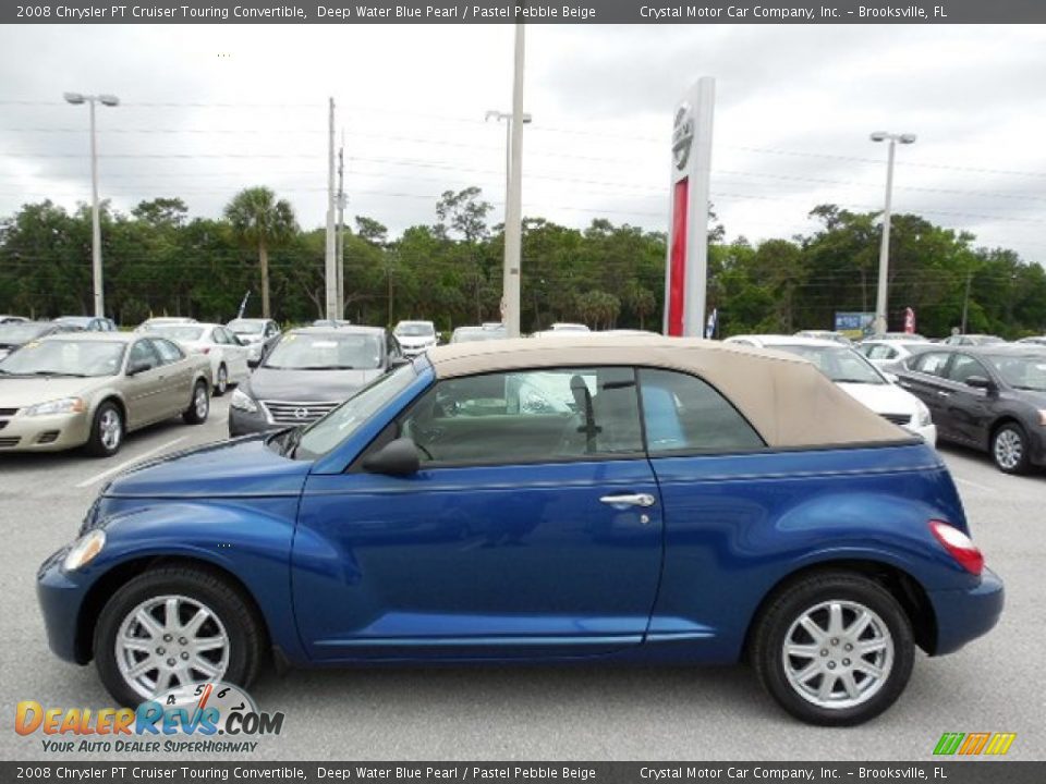2008 Chrysler PT Cruiser Touring Convertible Deep Water Blue Pearl / Pastel Pebble Beige Photo #2