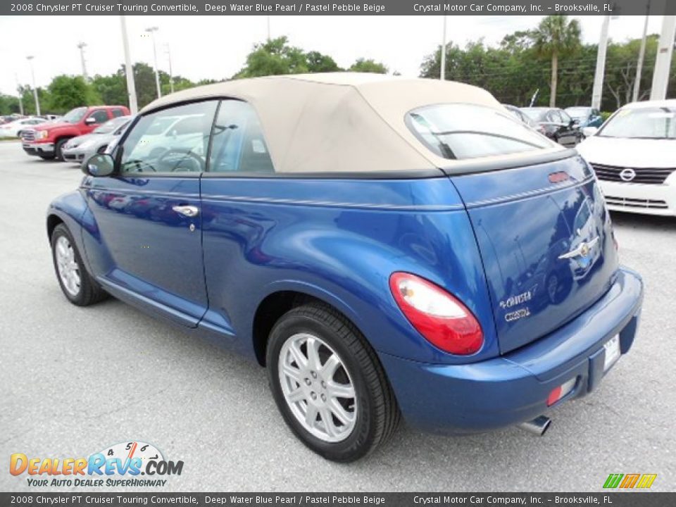2008 Chrysler PT Cruiser Touring Convertible Deep Water Blue Pearl / Pastel Pebble Beige Photo #3