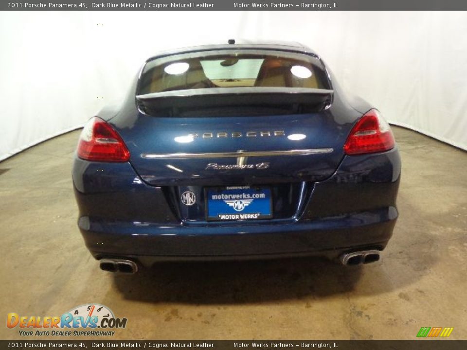 2011 Porsche Panamera 4S Dark Blue Metallic / Cognac Natural Leather Photo #16