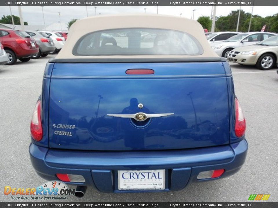 2008 Chrysler PT Cruiser Touring Convertible Deep Water Blue Pearl / Pastel Pebble Beige Photo #7