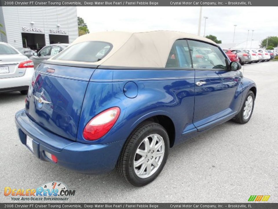 2008 Chrysler PT Cruiser Touring Convertible Deep Water Blue Pearl / Pastel Pebble Beige Photo #8