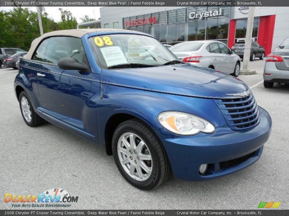 2008 Chrysler PT Cruiser Touring Convertible Deep Water Blue Pearl / Pastel Pebble Beige Photo #10