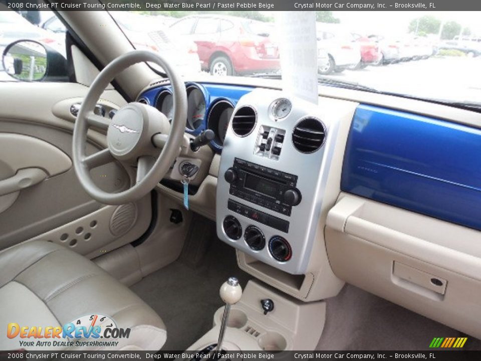 2008 Chrysler PT Cruiser Touring Convertible Deep Water Blue Pearl / Pastel Pebble Beige Photo #11