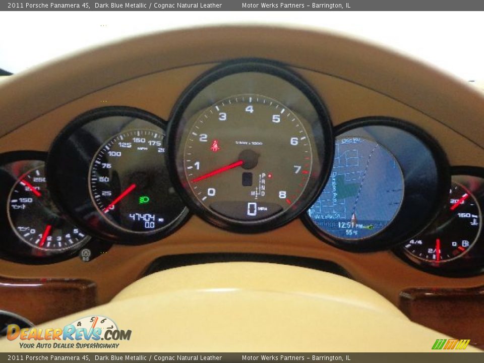 2011 Porsche Panamera 4S Dark Blue Metallic / Cognac Natural Leather Photo #23