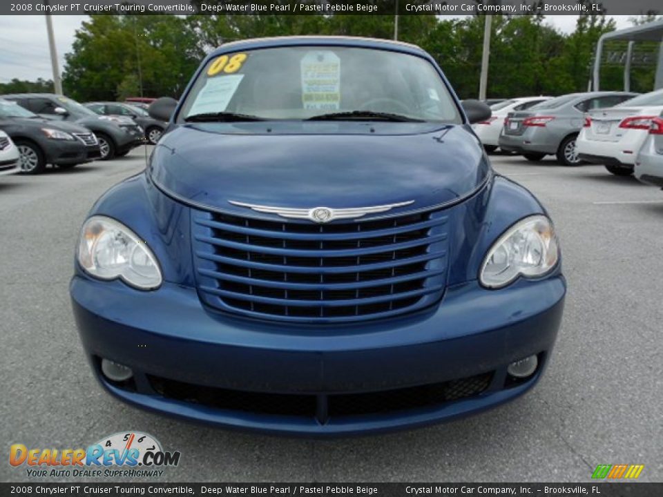 2008 Chrysler PT Cruiser Touring Convertible Deep Water Blue Pearl / Pastel Pebble Beige Photo #13