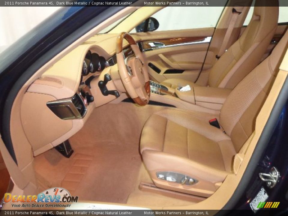 2011 Porsche Panamera 4S Dark Blue Metallic / Cognac Natural Leather Photo #24
