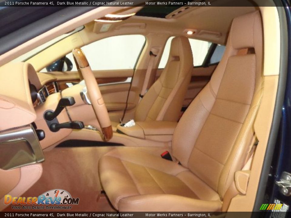 2011 Porsche Panamera 4S Dark Blue Metallic / Cognac Natural Leather Photo #25