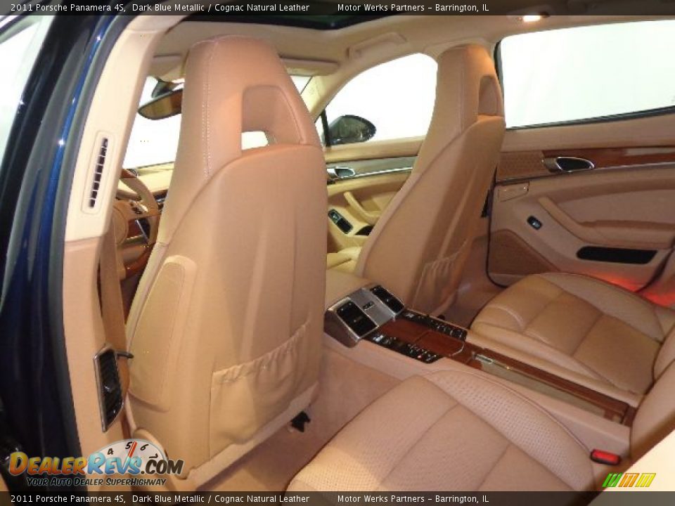 2011 Porsche Panamera 4S Dark Blue Metallic / Cognac Natural Leather Photo #28