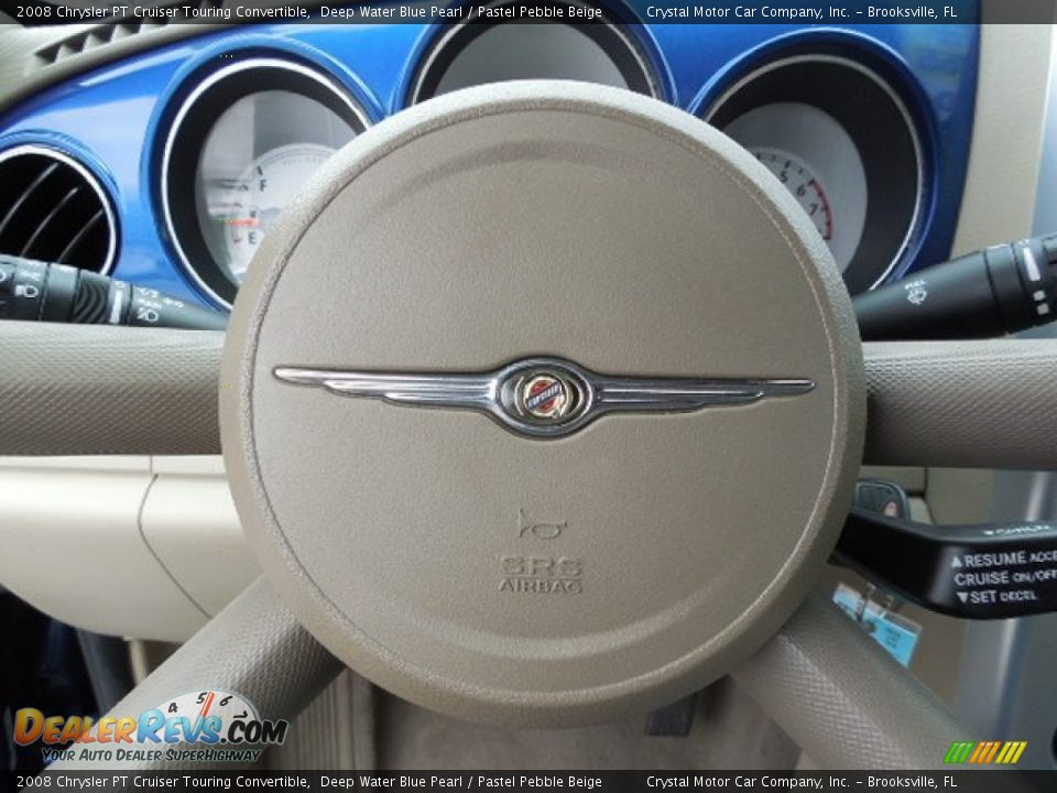 2008 Chrysler PT Cruiser Touring Convertible Deep Water Blue Pearl / Pastel Pebble Beige Photo #19
