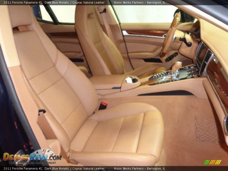 2011 Porsche Panamera 4S Dark Blue Metallic / Cognac Natural Leather Photo #34