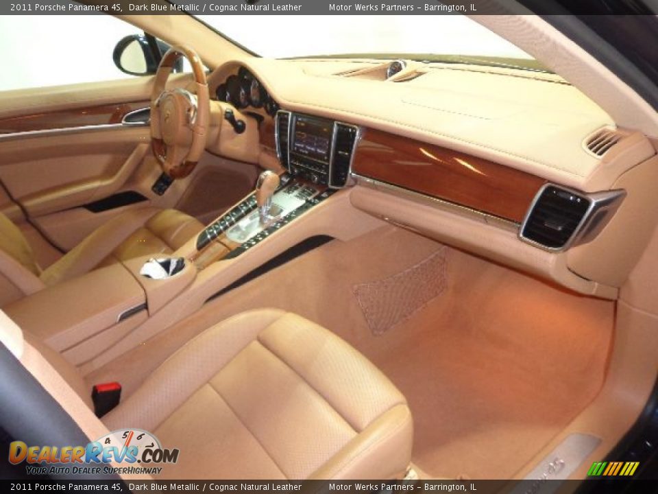 2011 Porsche Panamera 4S Dark Blue Metallic / Cognac Natural Leather Photo #35