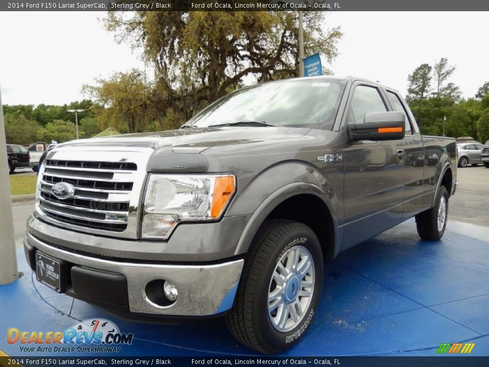 2014 Ford F150 Lariat SuperCab Sterling Grey / Black Photo #1