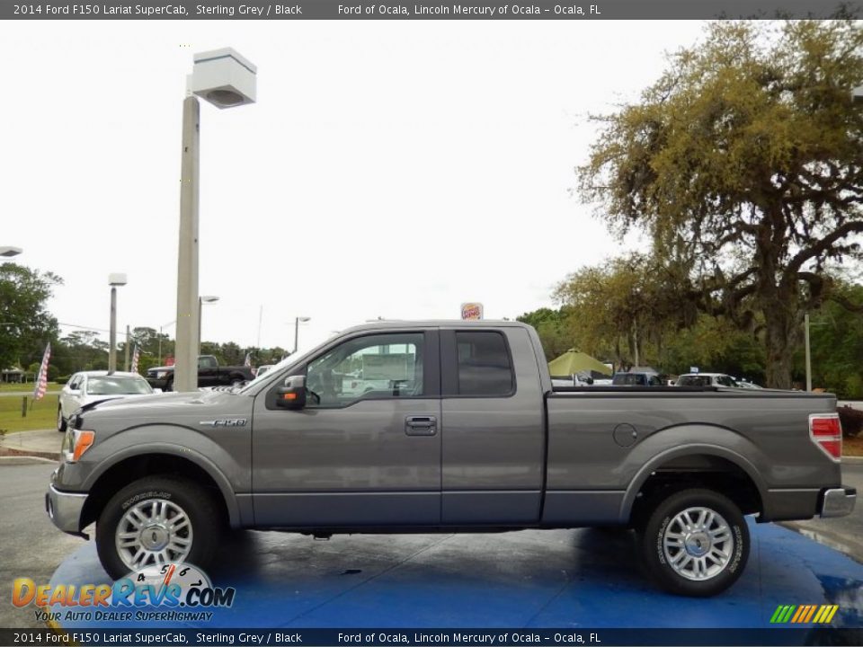 2014 Ford F150 Lariat SuperCab Sterling Grey / Black Photo #2