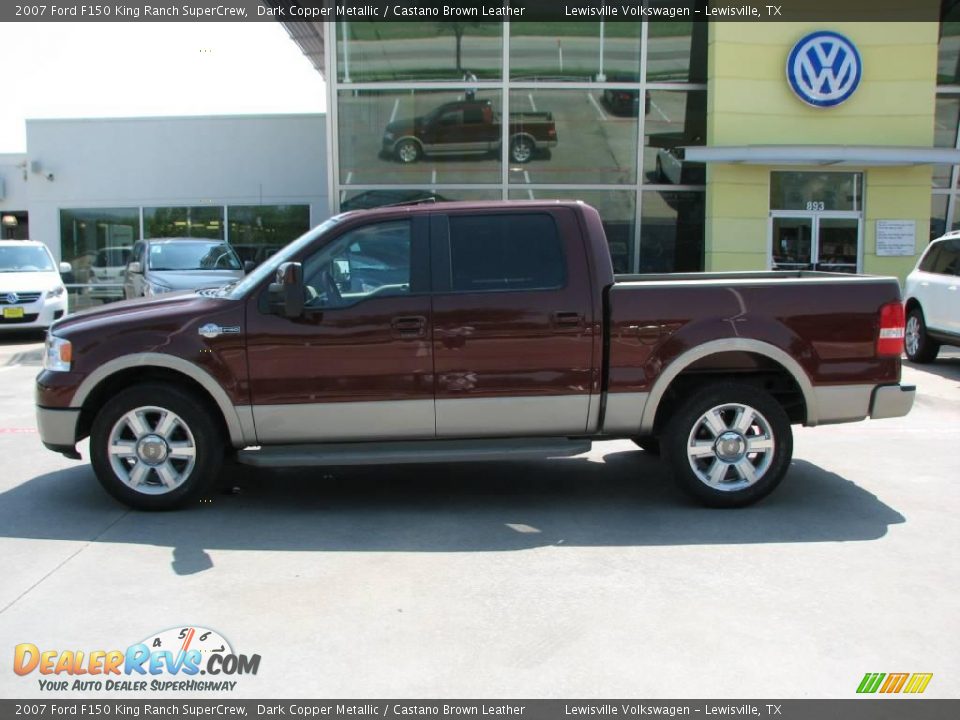 2007 Ford F150 King Ranch SuperCrew Dark Copper Metallic / Castano Brown Leather Photo #2