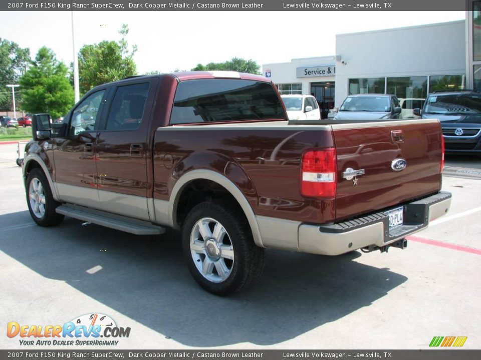 2007 Ford F150 King Ranch SuperCrew Dark Copper Metallic / Castano Brown Leather Photo #3