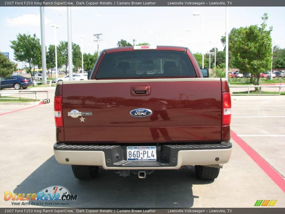 2007 Ford F150 King Ranch SuperCrew Dark Copper Metallic / Castano Brown Leather Photo #4