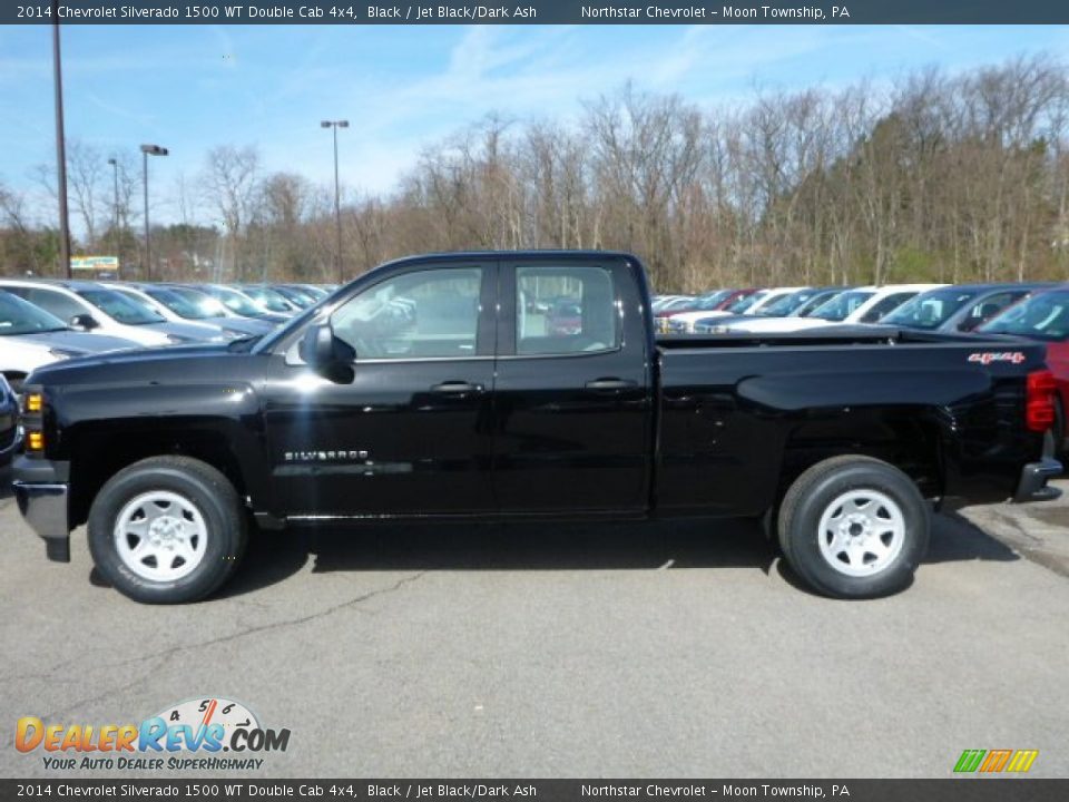 2014 Chevrolet Silverado 1500 WT Double Cab 4x4 Black / Jet Black/Dark Ash Photo #2