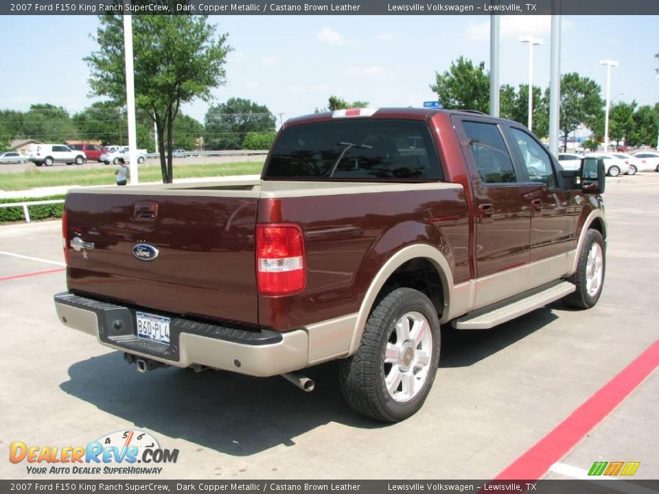 2007 Ford F150 King Ranch SuperCrew Dark Copper Metallic / Castano Brown Leather Photo #5