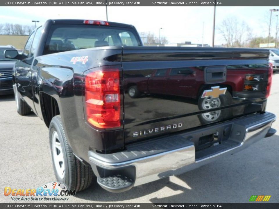 2014 Chevrolet Silverado 1500 WT Double Cab 4x4 Black / Jet Black/Dark Ash Photo #3