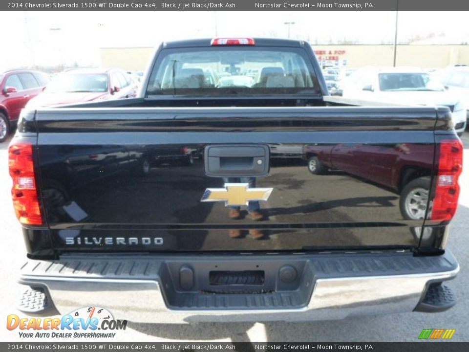 2014 Chevrolet Silverado 1500 WT Double Cab 4x4 Black / Jet Black/Dark Ash Photo #4