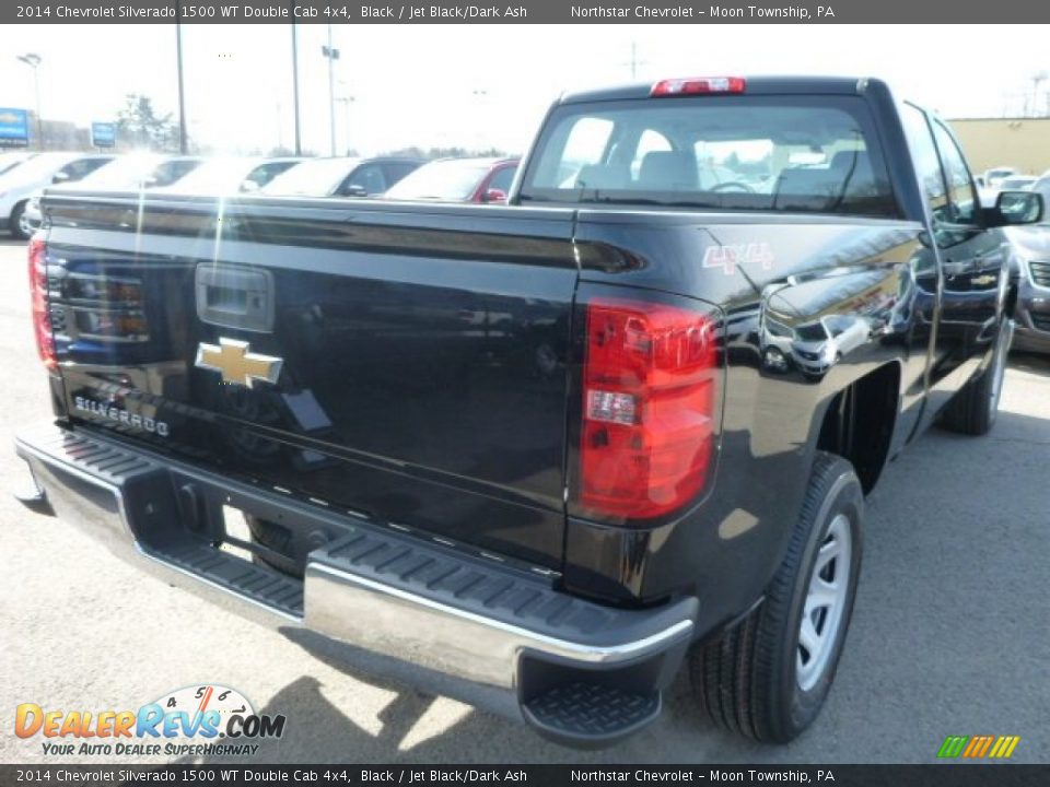 2014 Chevrolet Silverado 1500 WT Double Cab 4x4 Black / Jet Black/Dark Ash Photo #5