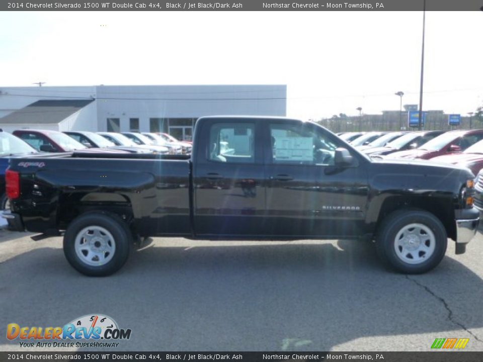 2014 Chevrolet Silverado 1500 WT Double Cab 4x4 Black / Jet Black/Dark Ash Photo #6