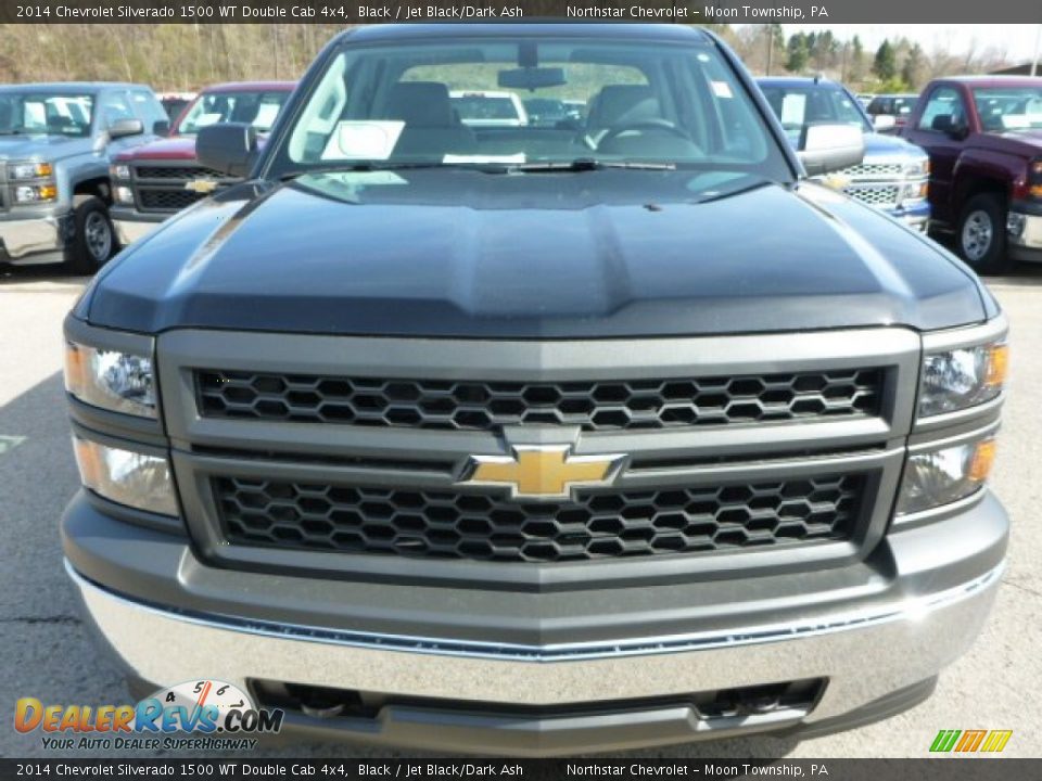 2014 Chevrolet Silverado 1500 WT Double Cab 4x4 Black / Jet Black/Dark Ash Photo #8