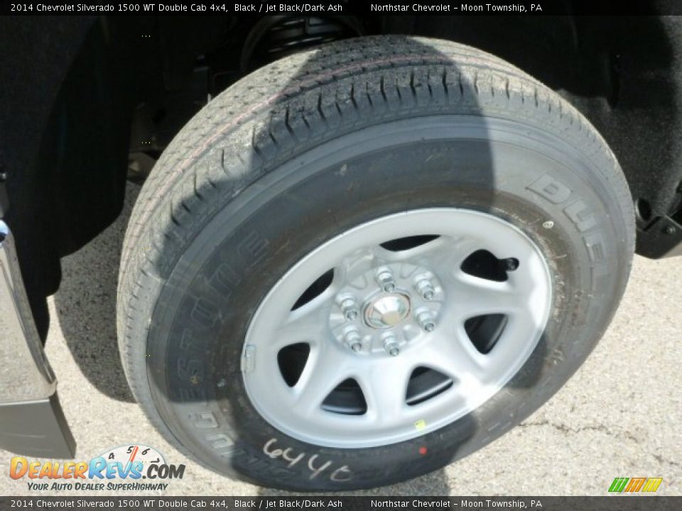2014 Chevrolet Silverado 1500 WT Double Cab 4x4 Black / Jet Black/Dark Ash Photo #9