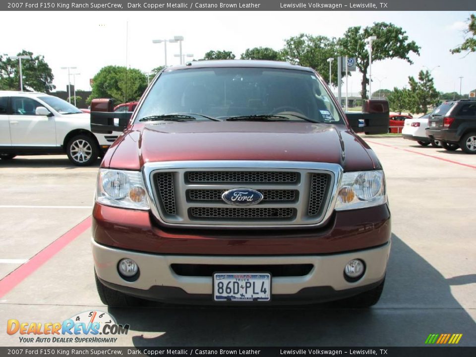 2007 Ford F150 King Ranch SuperCrew Dark Copper Metallic / Castano Brown Leather Photo #8