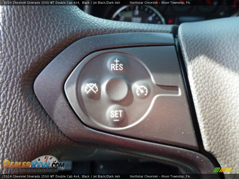 2014 Chevrolet Silverado 1500 WT Double Cab 4x4 Black / Jet Black/Dark Ash Photo #15